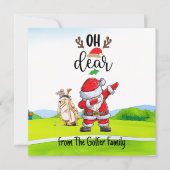 Santa Dabbing zu Weihnachten Oh Liebe (Vorderseite)