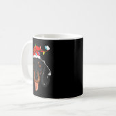 Santa Dachshund Light Christmas Kaffeetasse (Vorderseite Links)