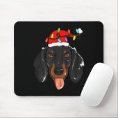 Santa Dachshund Light Christmas Mousepad (Mit Mouse)