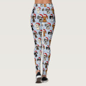 Santa Dachshunds Cute Wiener Dogs Christmas Leggings (Rückseite)