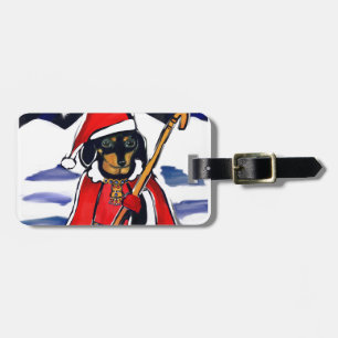 SANTA-DACHSUND GEPÄCKANHÄNGER