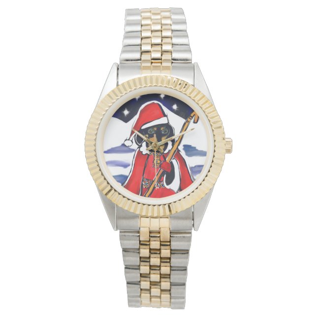 SANTA-DACKEL ARMBANDUHR (Vorderseite)