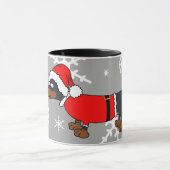 Santa Dackel Dackel Hund Kaffee Tasse (Zentrum)