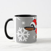 Santa Dackel Dackel Hund Kaffee Tasse (Links)
