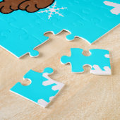 Santa Dackel Hund Snowflake Design Puzzle (Seite)