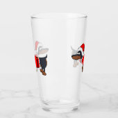 Santa Dackel Hund Weihnachtsglas Tumbler (Links)