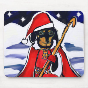 SANTA-DACKEL MOUSEPAD