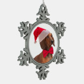 Santa Dackel Ornament (Links)