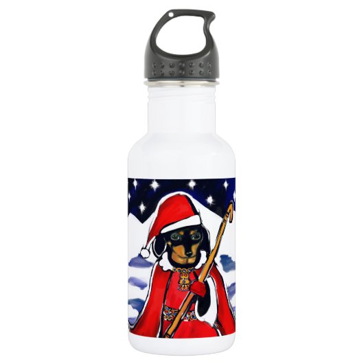 SANTA-DACKEL TRINKFLASCHE (Vorderseite)