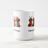 Santa Dackeln Kaffeetasse (Mittel)