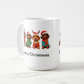 Santa Dackeln Kaffeetasse (Vorderseite Links)