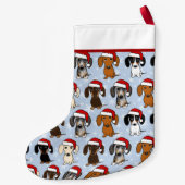 Santa Dackeln Niedliche Dackel Hunde Weihnachten Kleiner Weihnachtsstrumpf (Rückseite)