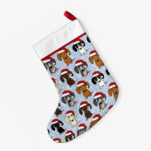 Santa Dackeln Niedliche Dackel Hunde Weihnachten Kleiner Weihnachtsstrumpf (Rückseite (Hängend))