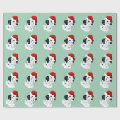 Santa Dalmatiner Geschenkpapier (Flach)