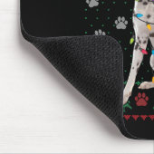 Santa Dalmatiner Hunde Xmas Lights Ugly Christmas Mousepad (Ecke)