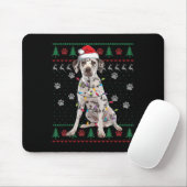Santa Dalmatiner Hunde Xmas Lights Ugly Christmas Mousepad (Mit Mouse)
