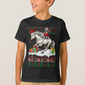 Santa Dalmatiner Reiten Weihnachten Weihnachten T-Shirt (Vorderseite)