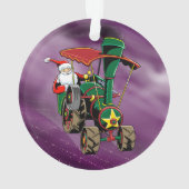 Santa Dampftraktor Ornament (Rückseite)