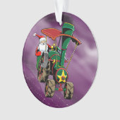 Santa Dampftraktor Ornament (Vorderseite)