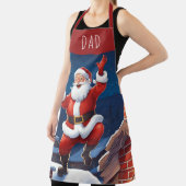 Santa Dancing auf den Dächern | Vater blau und rot Schürze (InSitu)