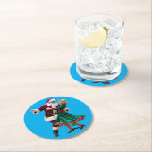 Santa Dancing Paper Coaster Runder Pappuntersetzer (Vor Ort)