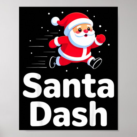 Santa Dash Christmas Running Runner Costume Xmas 5 Poster (Vorne)