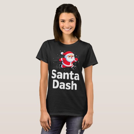 Santa Dash Christmas Running Runner Costume Xmas 5 T-Shirt (Vorne ganz)