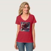 Santa Dashing Thru Der Schnee-T - Shirt (Vorderseite Vollansicht)