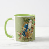 SANTA,DEER,CHRISTMAS GIFTS IN WINTERSCHNEE Monogra Tasse (Links)