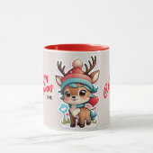 Santa Deer Frohe Weihnachten an mich Gruß Tasse (Zentrum)