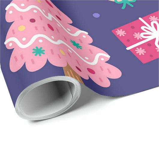 "Santa & Deer" Geschenkpapier (Rolleneckpunkt)
