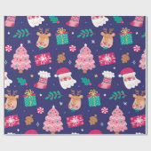 "Santa & Deer" Geschenkpapier (Flach)