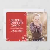 SANTA, DEFINE GUT FEIERTAGSKARTE (Vorderseite)