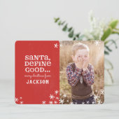 SANTA, DEFINE GUT FEIERTAGSKARTE (Stehend Vorderseite)