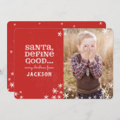 SANTA, DEFINE GUT FEIERTAGSKARTE (Vorne/Hinten)