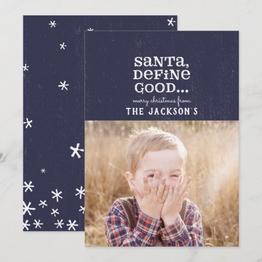 SANTA, DEFINE GUT FEIERTAGSKARTE (Vorne/Hinten)