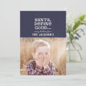 SANTA, DEFINE GUT FEIERTAGSKARTE (Stehend Vorderseite)