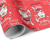Santa Definition Naughty oder Nice | Personalisier Geschenkpapier (Rolleneckpunkt)