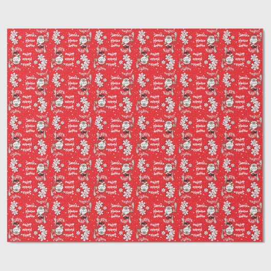 Santa Definition Naughty oder Nice | Weihnachten Geschenkpapier (Flach)