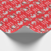 Santa Definition Naughty oder Nice | Weihnachten Geschenkpapier (Ecke)