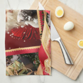 Santa / DEIN FOTO Küchenhandtuch Geschirrtuch (Viertel Falte)