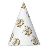 Santa Dekoration der Weihnachtsbaum Gold Elegant Partyhütchen (Vorderseite)