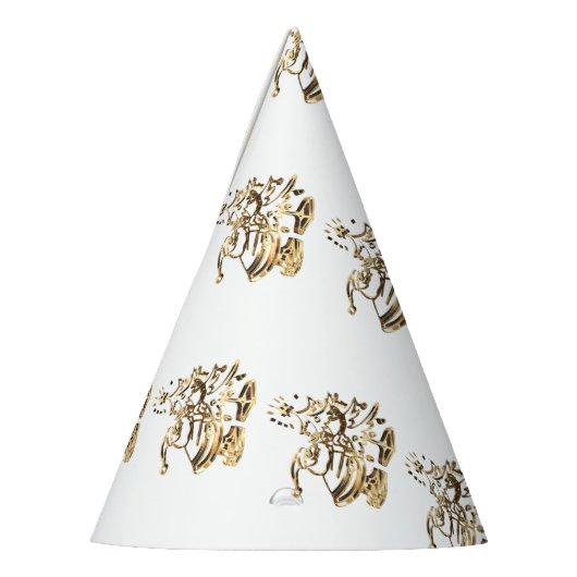 Santa Dekoration der Weihnachtsbaum Gold Elegant Partyhütchen (Links)