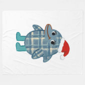 Santa-Delfin-Tartan-Decke Fleecedecke (Vorderseite (Horizontal))