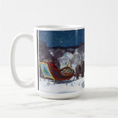 Santa delivering armload of books by Wyeth Kaffeetasse (Links)