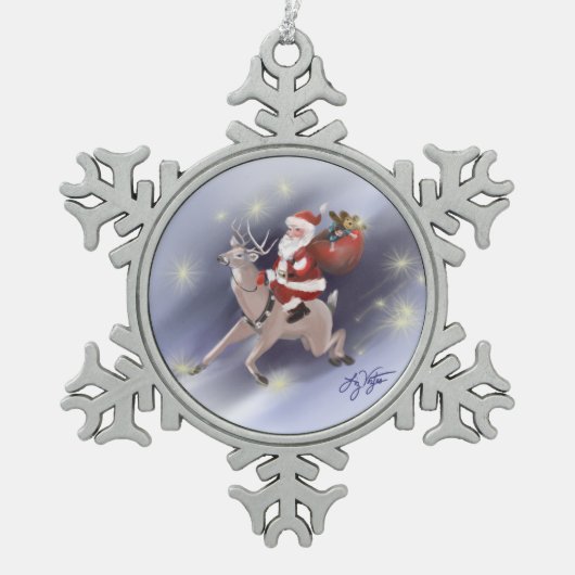 Santa Delivers Ornament (Vorderseite)