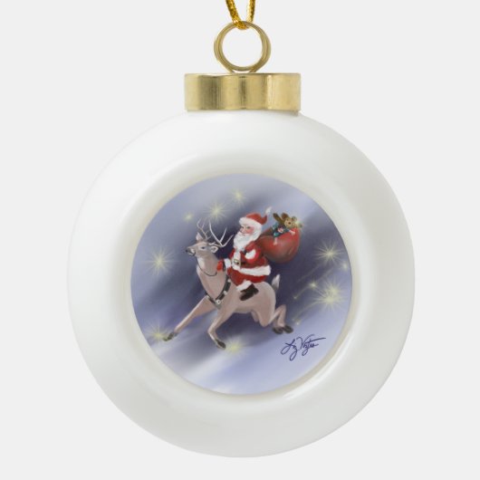 Santa Delivers Ornament (Vorderseite)