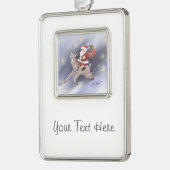 Santa Delivers Ornament Rahmen-Ornament Silber (Links)