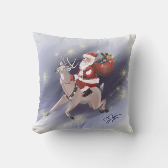 Santa Delivers Pillow Kissen (Vorderseite)