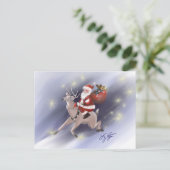 Santa Delivery Postcard Feiertagspostkarte (Stehend Vorderseite)